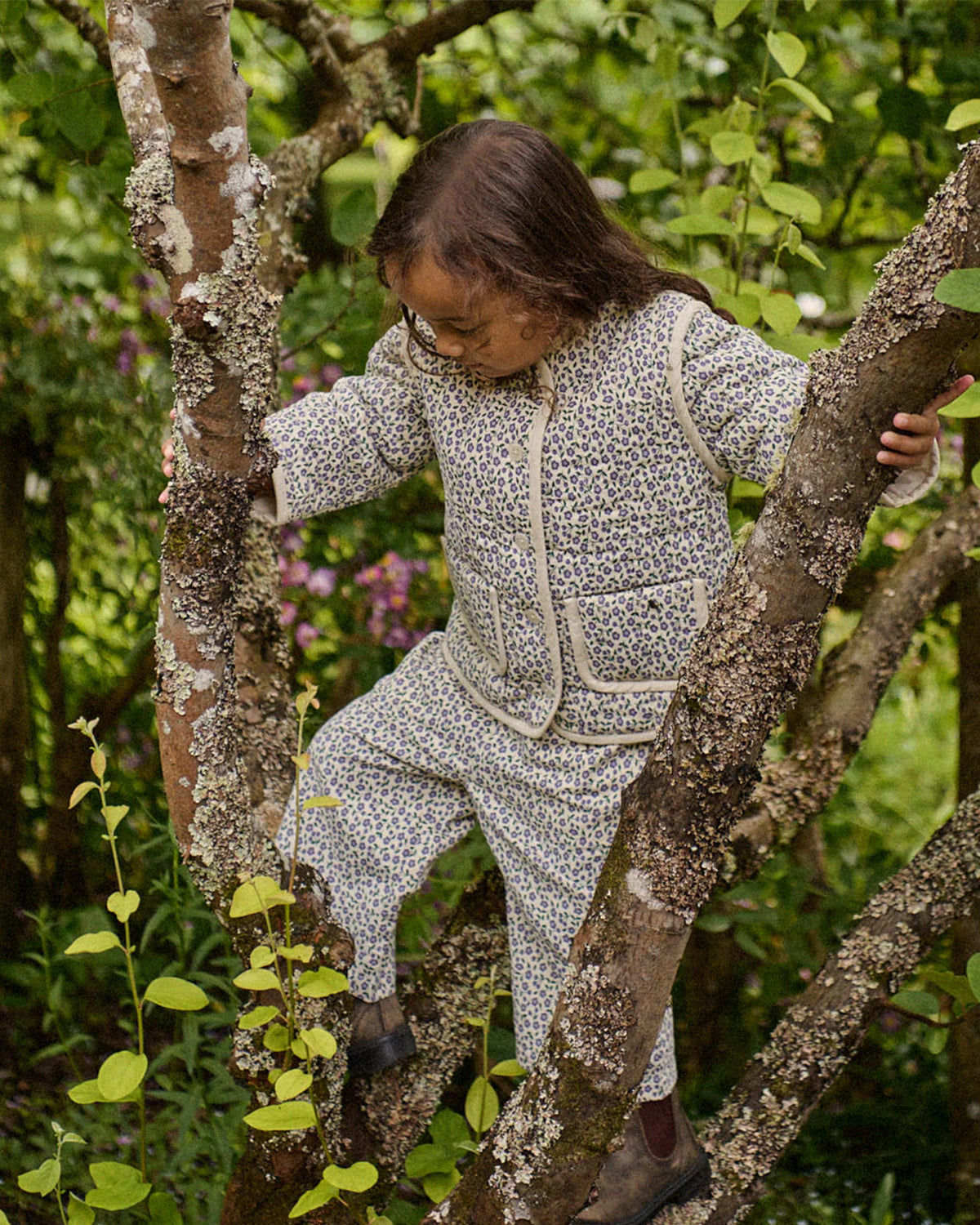 EDITH QUILTED JACKET - BRIARWOOD HERON PRINT