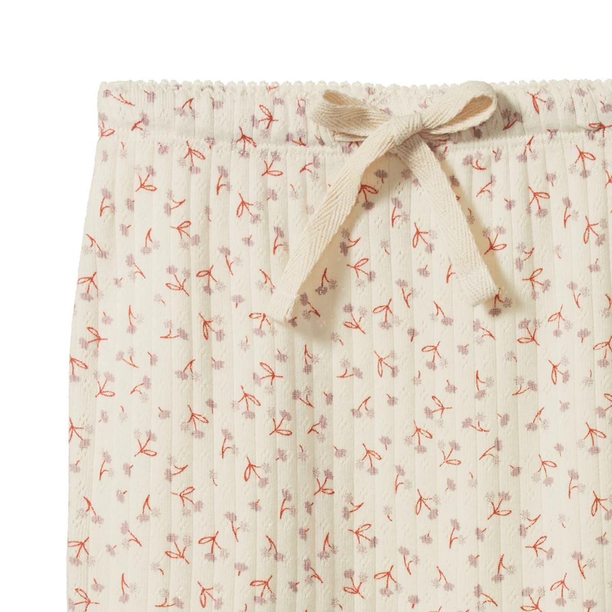 FOOTED ROMPERS POINTELLE - DANDELION PRINT
