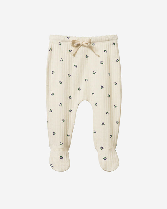 FOOTED ROMPERS POINTELLE - WINTER BERRY PRINT