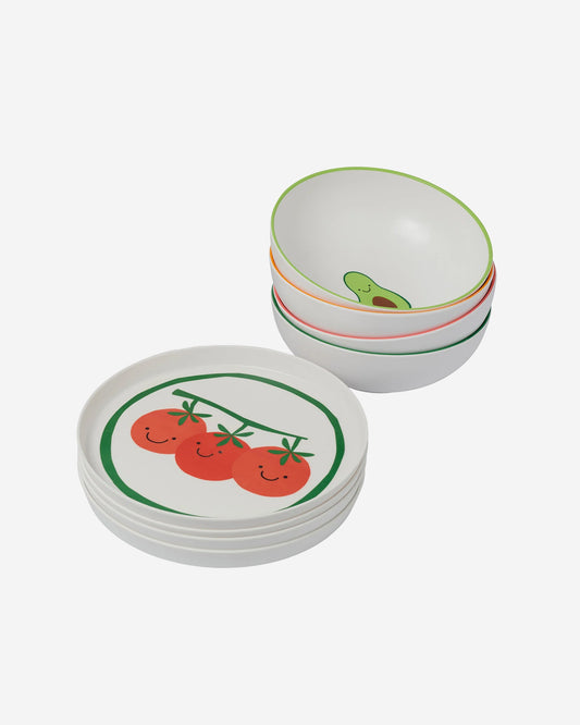 BAMBINI KIDS FRUIT PLATE AND SERVING BOWL SET