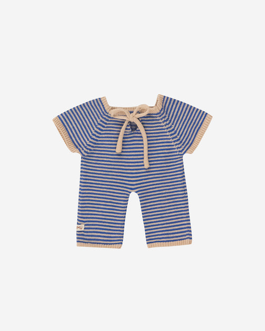 GOMMU THIN STRIPES LONG ONE-PICE LIGHT CREAM