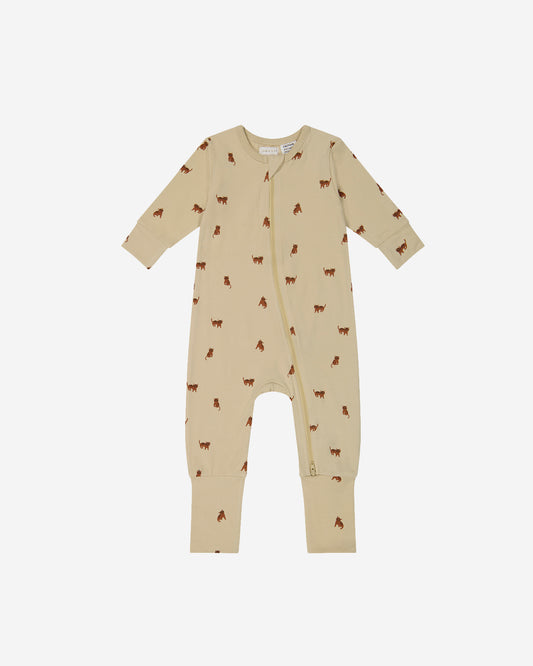 ORGANIC COTTON REESE ZIP ONEPIECE - TOMMY TIGERS