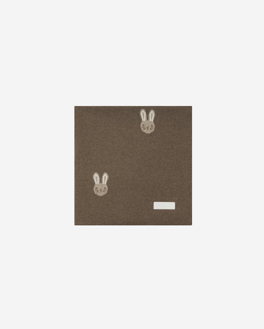 BUNNY KNITTED BLANKET - SEPIA MARLE