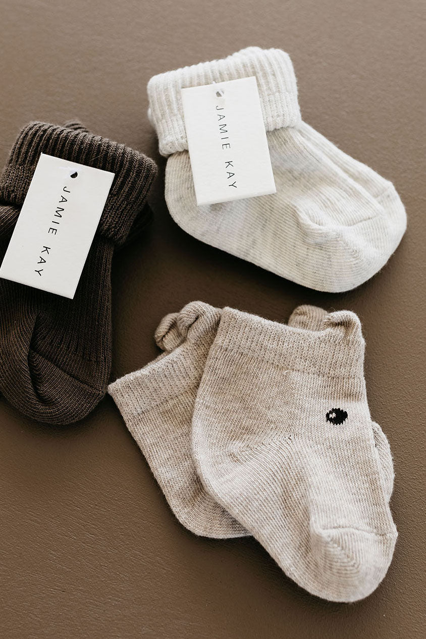 GEORGE BEAR ANKLE SOCK - SAND MARLE