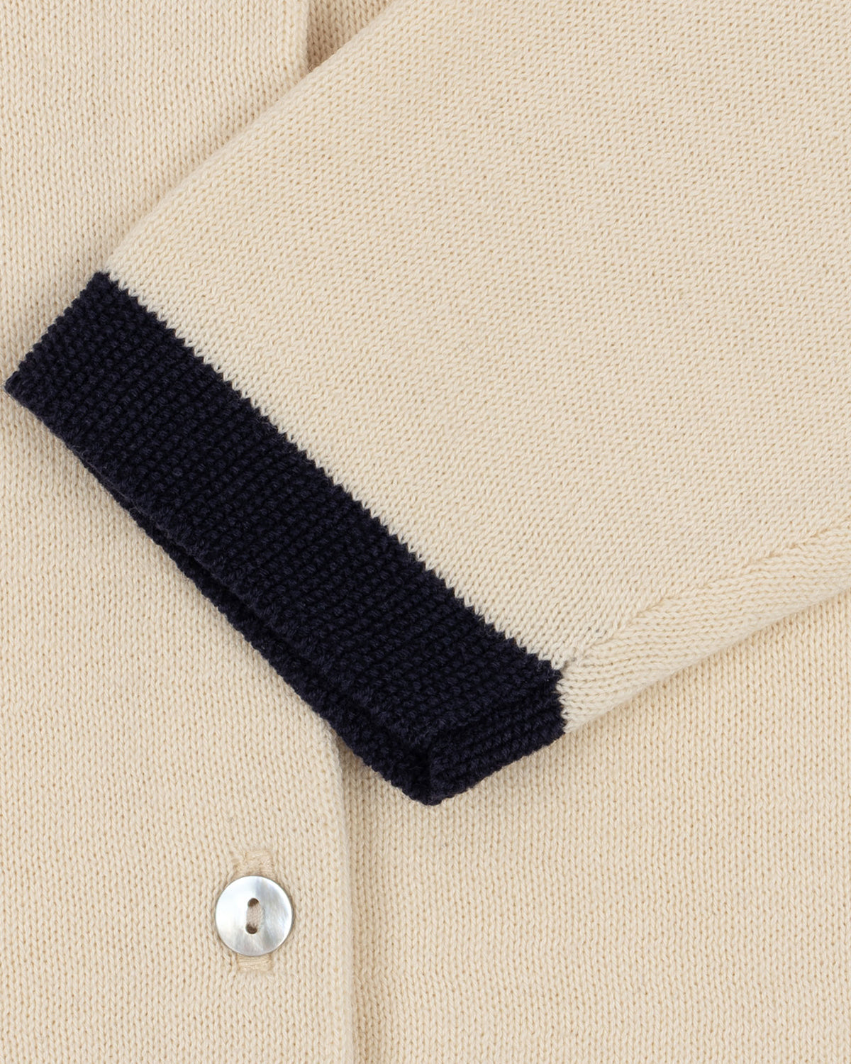 VENTON KNIT CARDIGAN GOTS - OFF WHITE