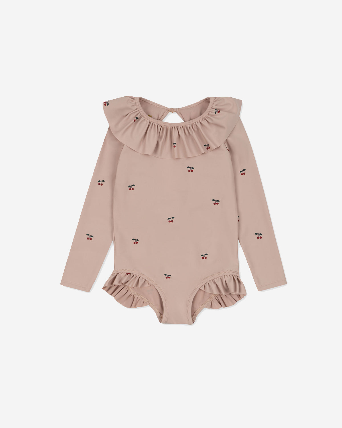 MANUCA LS FRILL SWIMSUIT - CHERRY BLUSH