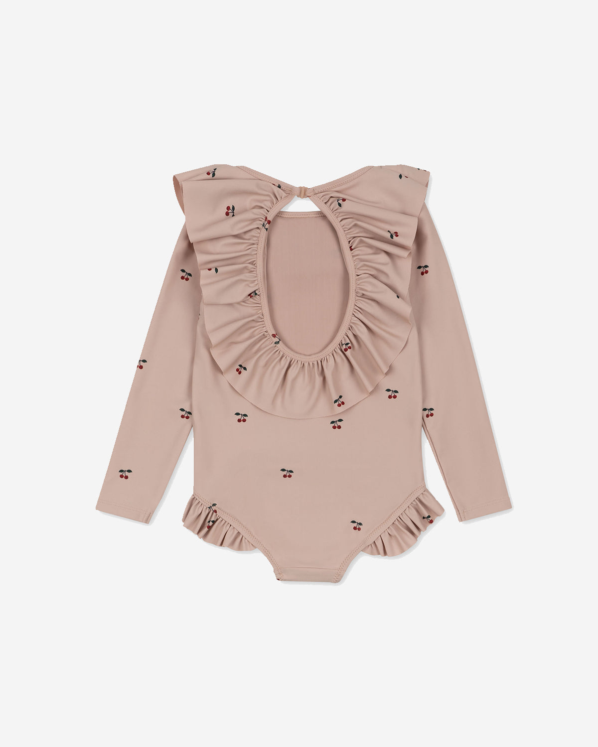 MANUCA LS FRILL SWIMSUIT - CHERRY BLUSH