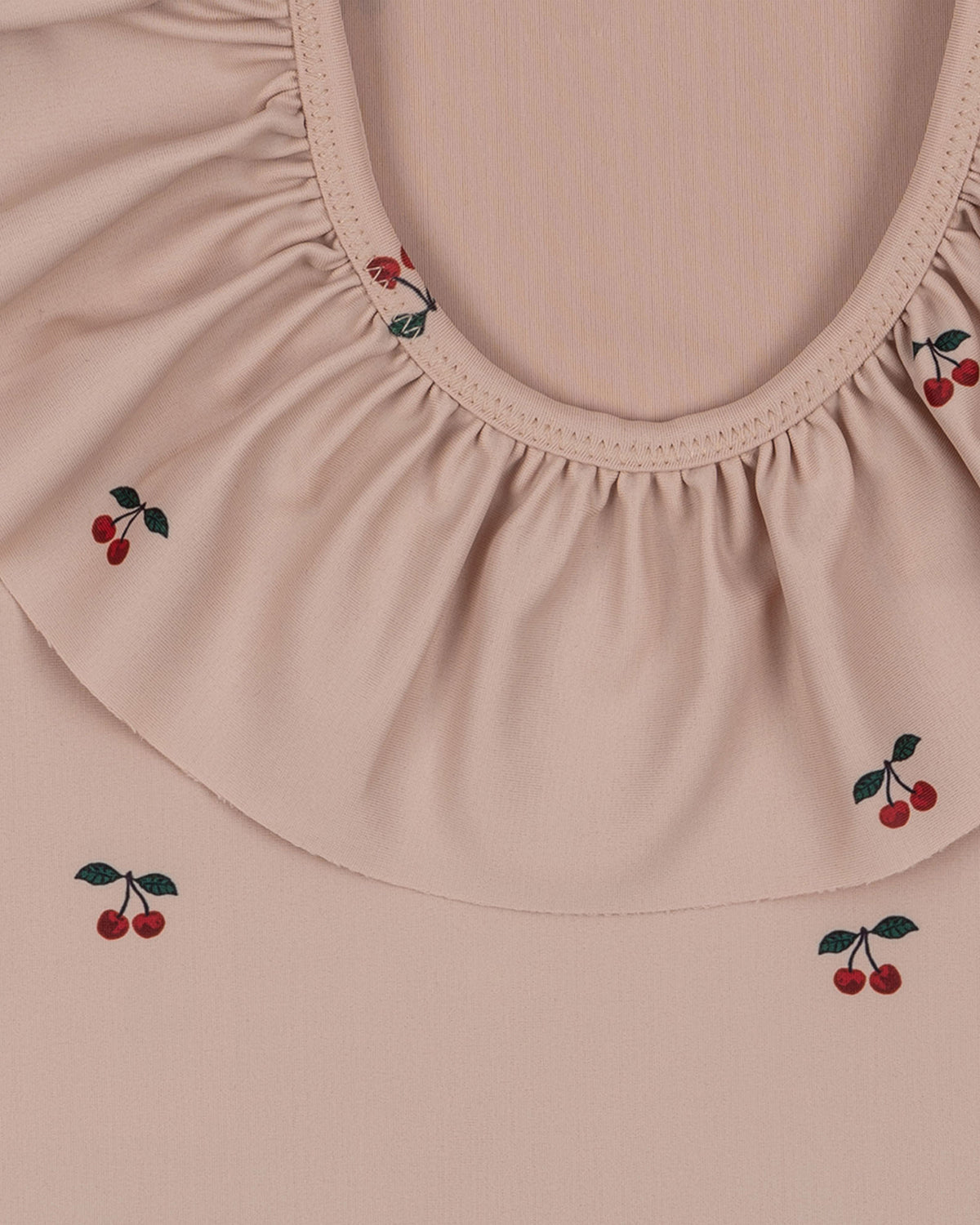 MANUCA LS FRILL SWIMSUIT - CHERRY BLUSH
