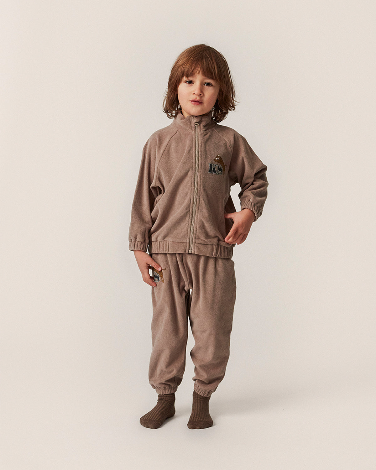 ITTY TRACKSUIT PANTS GOTS - DESERT TAUPE