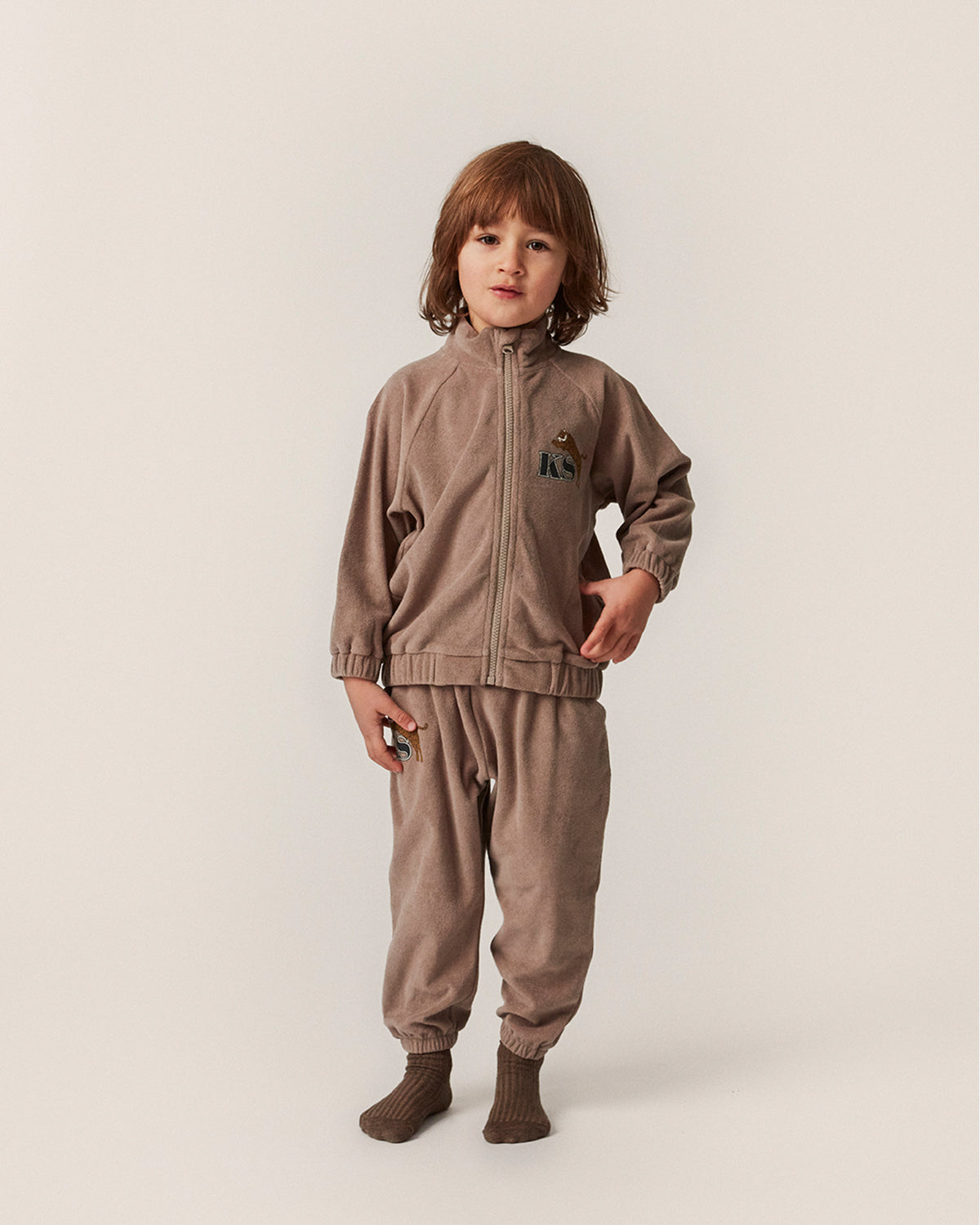 ITTY TRACKSUIT PANTS GOTS-DESERT TAUPE