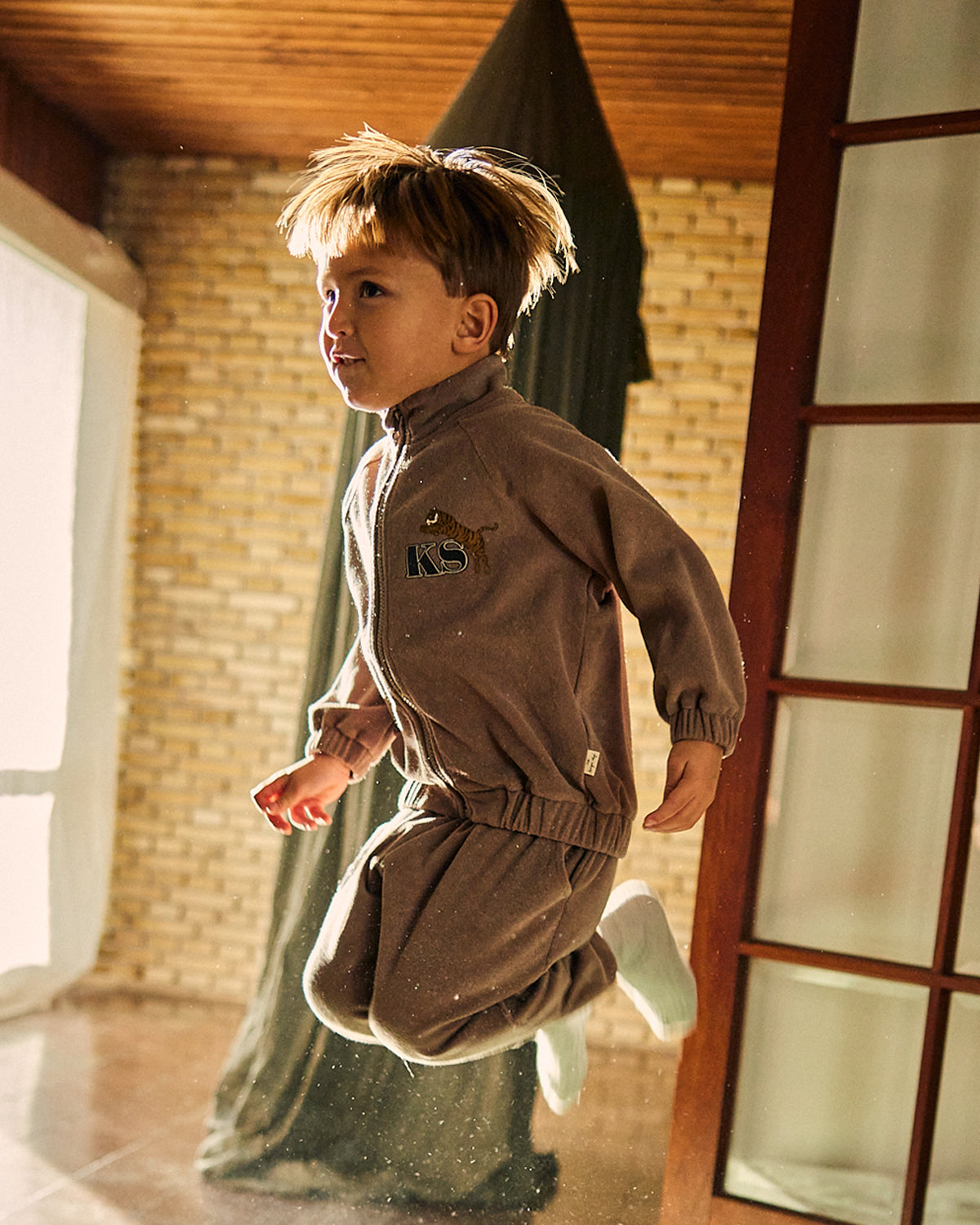 ITTY TRACKSUIT PANTS GOTS - DESERT TAUPE