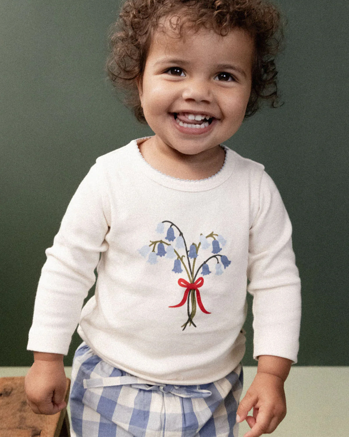 LONG SLEEVE CLOUD TEE - BLUEBELLE NATURAL PRINT