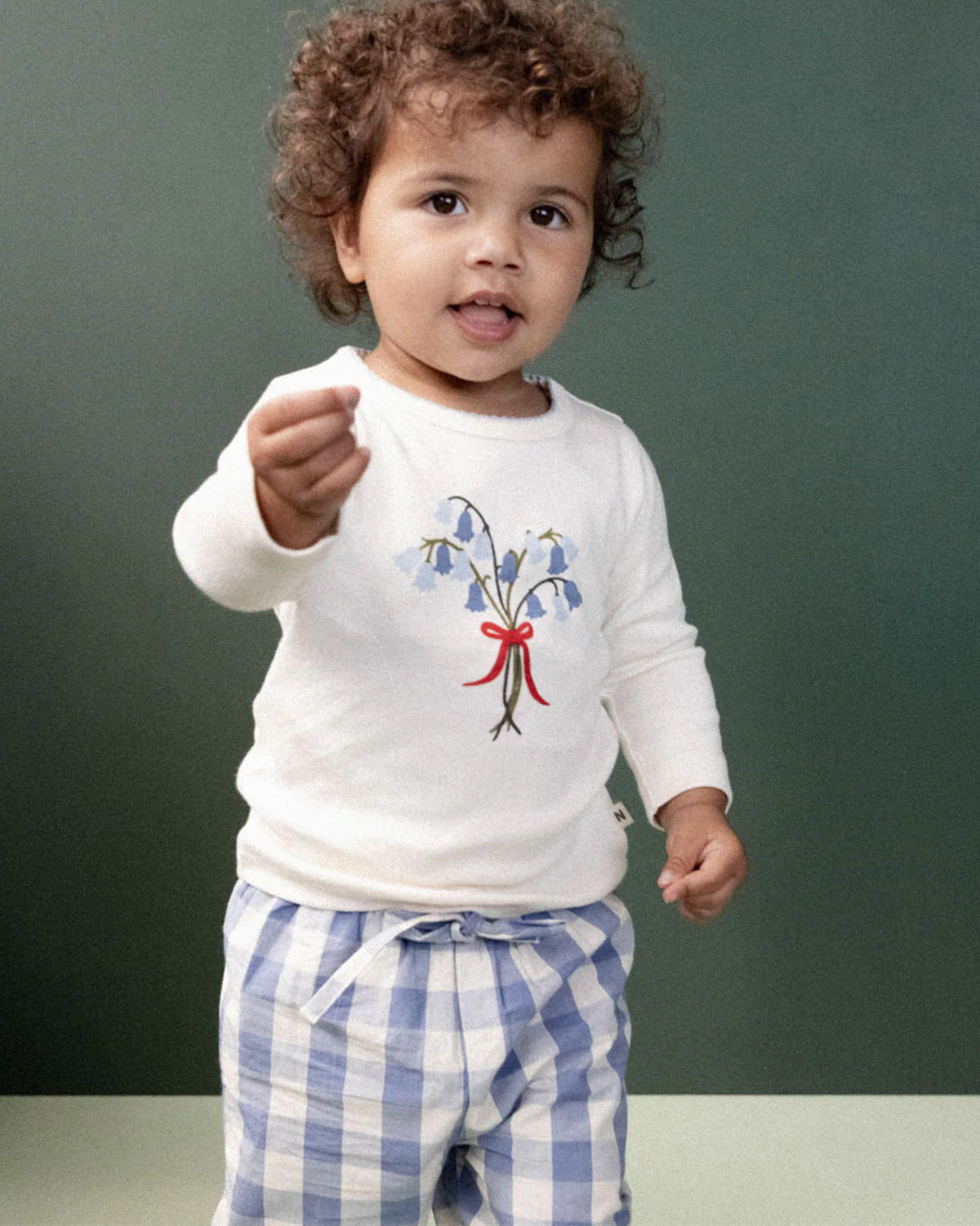 LONG SLEEVE CLOUD TEE - BLUEBELLE NATURAL PRINT