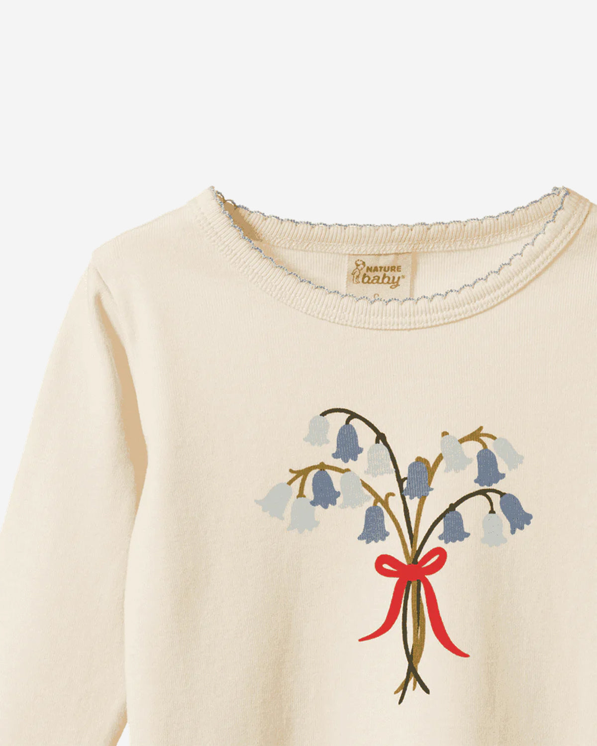 LONG SLEEVE CLOUD TEE - BLUEBELLE NATURAL PRINT