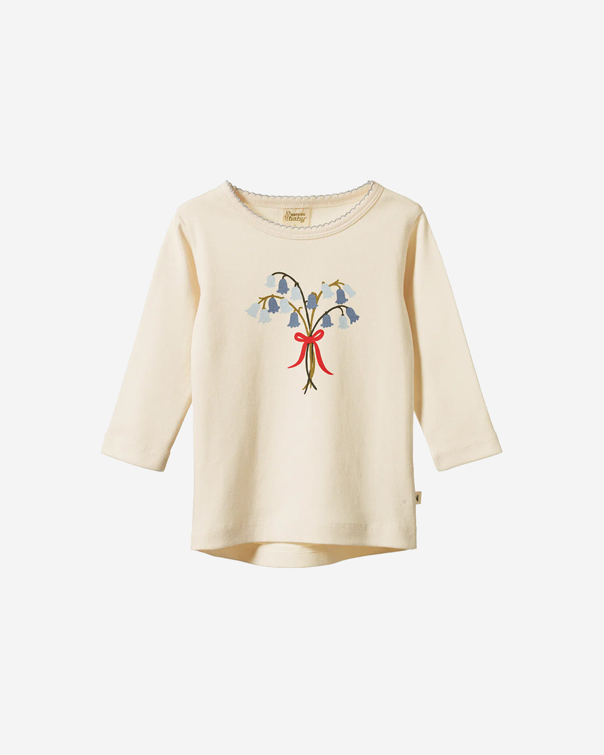 LONG SLEEVE CLOUD TEE - BLUEBELLE NATURAL PRINT