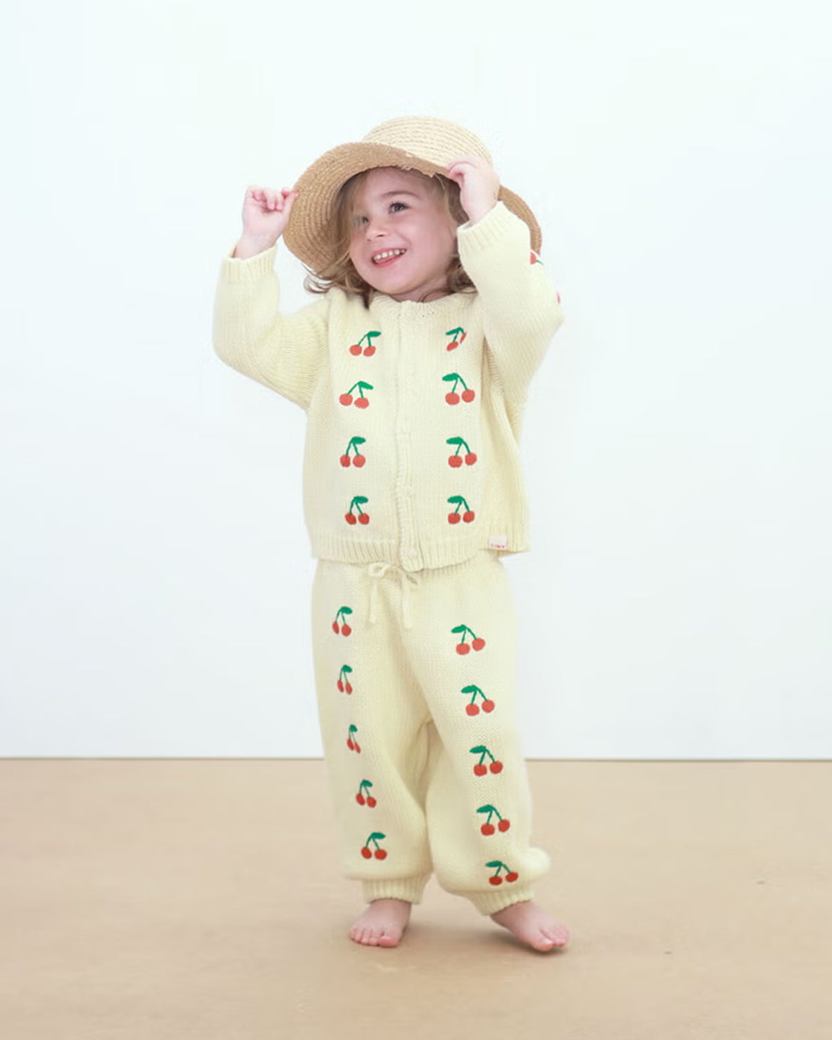 MINI CHERRIES KNITTED BABY CARDIGAN