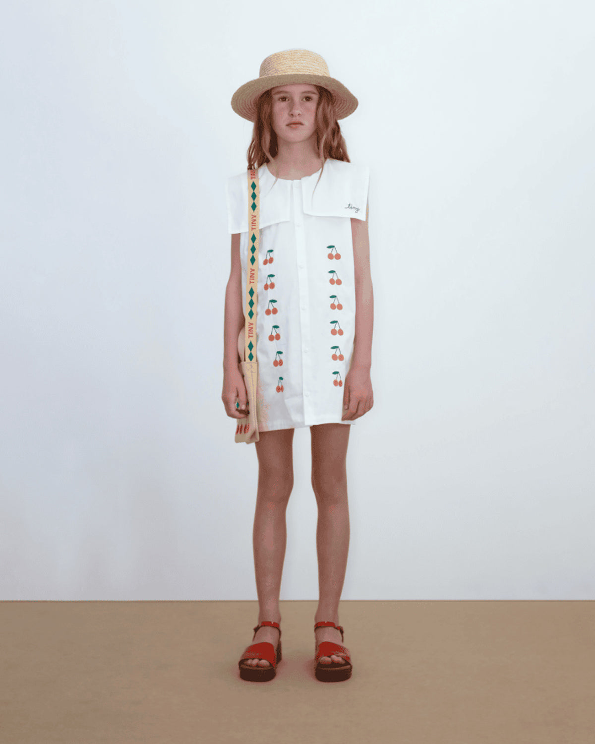 MINI CHERRIES TWILL DRESS