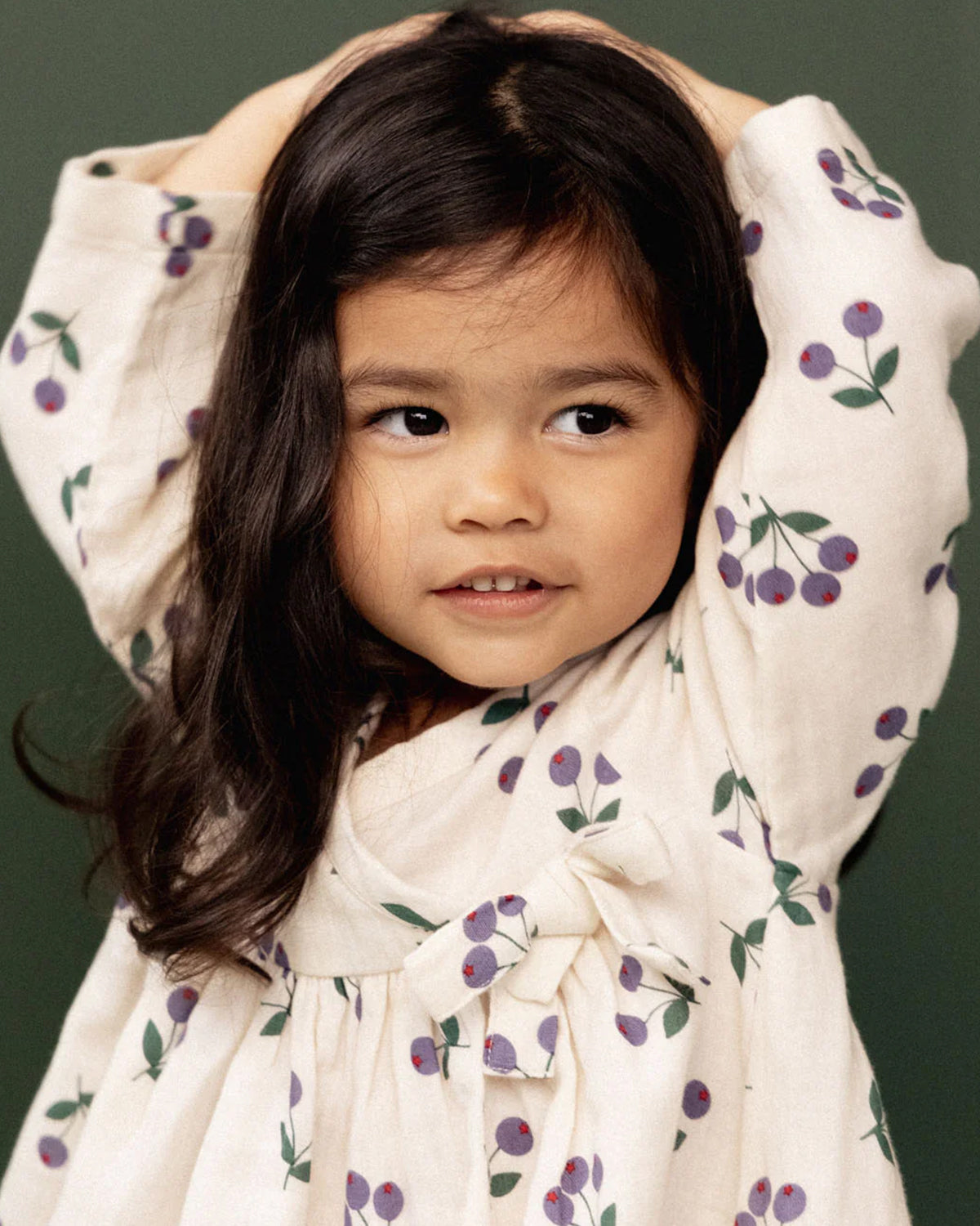 MABEL DRESS - WINTER BERRY NATURAL PRINT