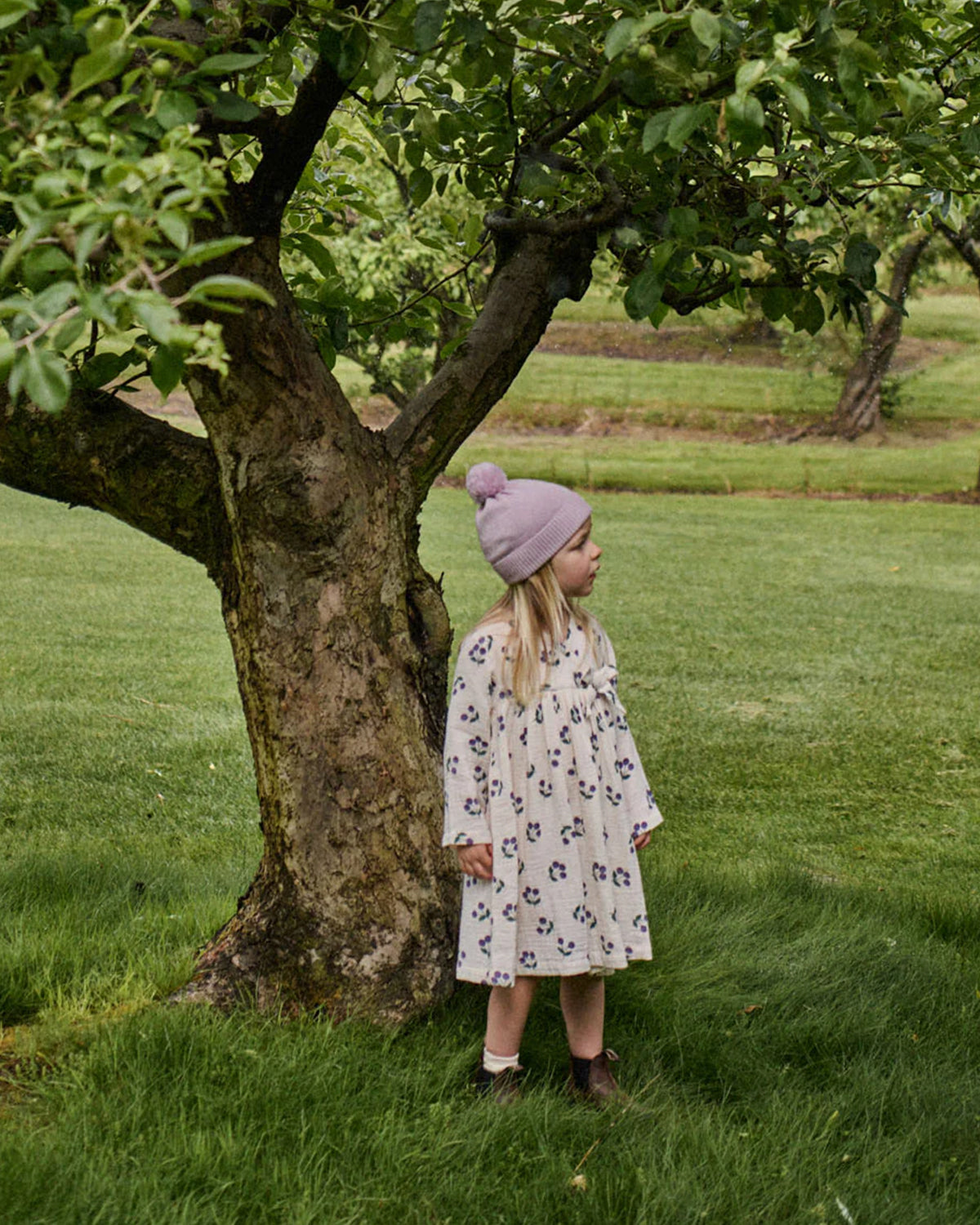 MABEL DRESS - WINTER BERRY NATURAL PRINT