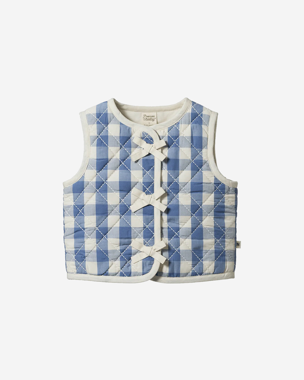 MARLO QUILTED VEST - BLUEBELLE CHECK