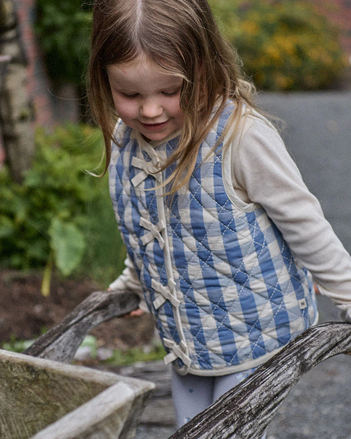 MARLO QUILTED VEST - BLUEBELLE CHECK