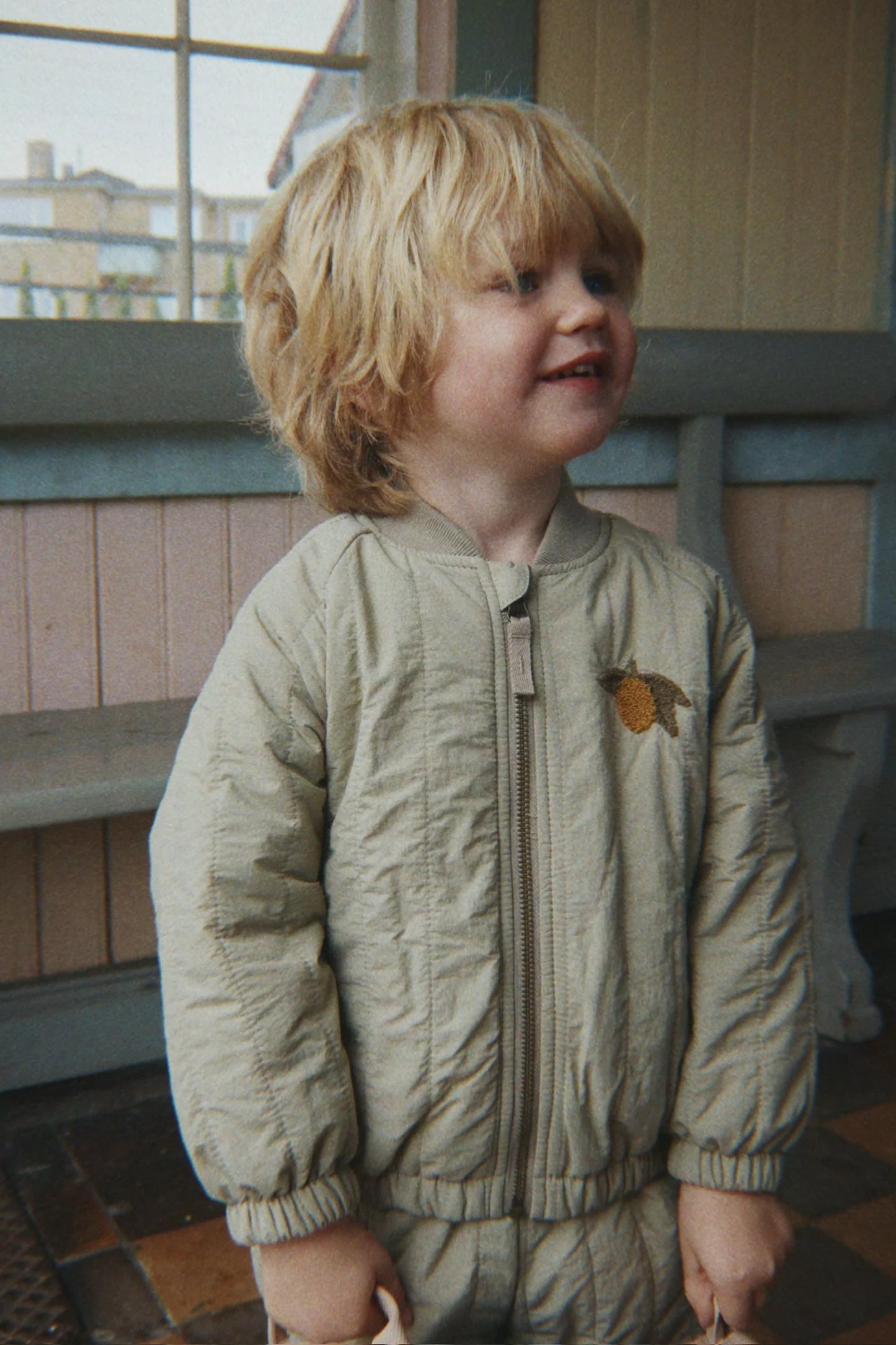 JUNO TERRY BOMBER JACKET - LAUREL OAK