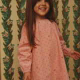 MARLO DRESS GOTS-CHERRY DOT SCARLET