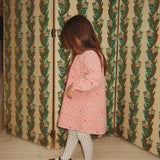 MARLO DRESS GOTS-CHERRY DOT SCARLET