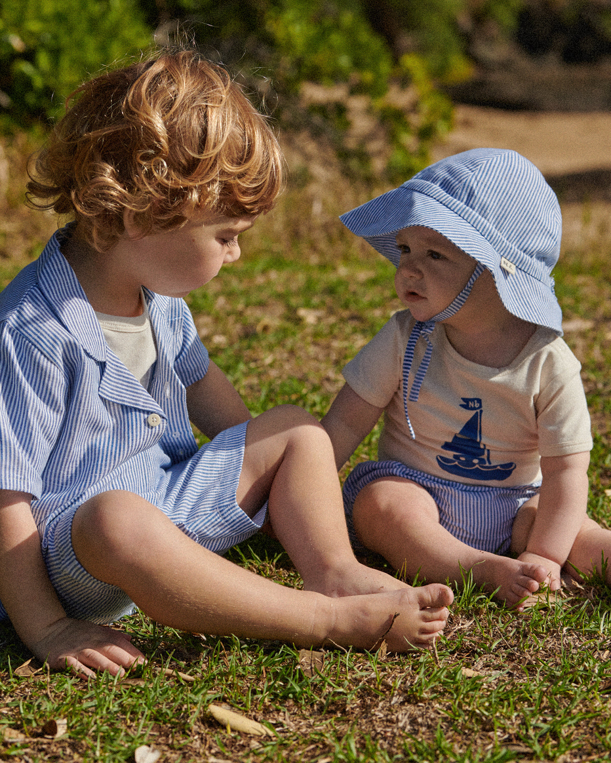 STRETCH JERSEY S/S BODYSUIT - SAIL BOAT PRINT