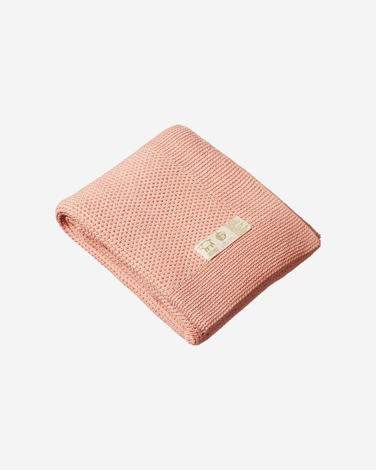 MERINO KNIT BLANKET - ROSE DUST