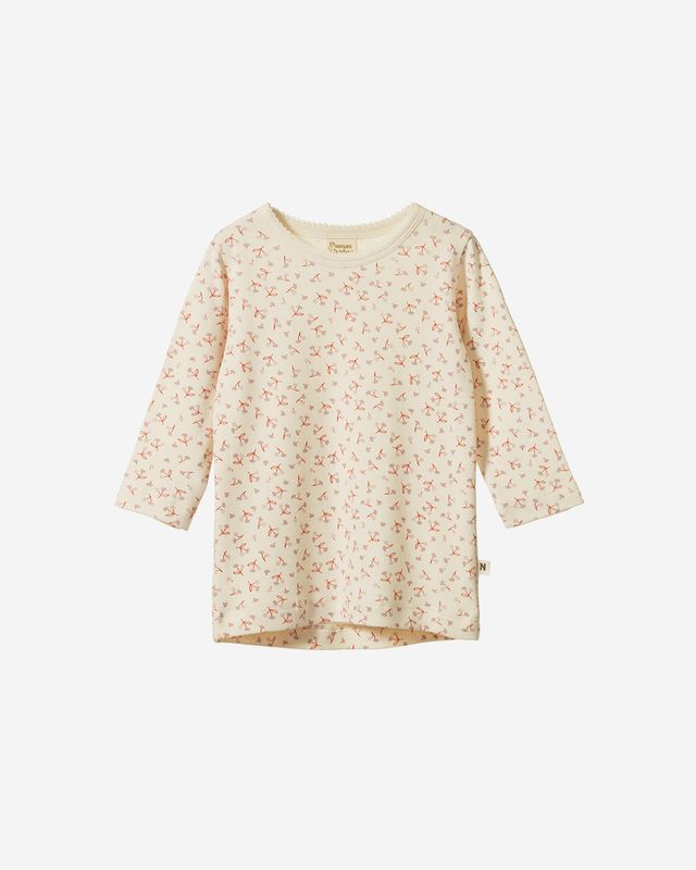 LONG SLEEVE CLOUD TEE - DANDELION PRINT