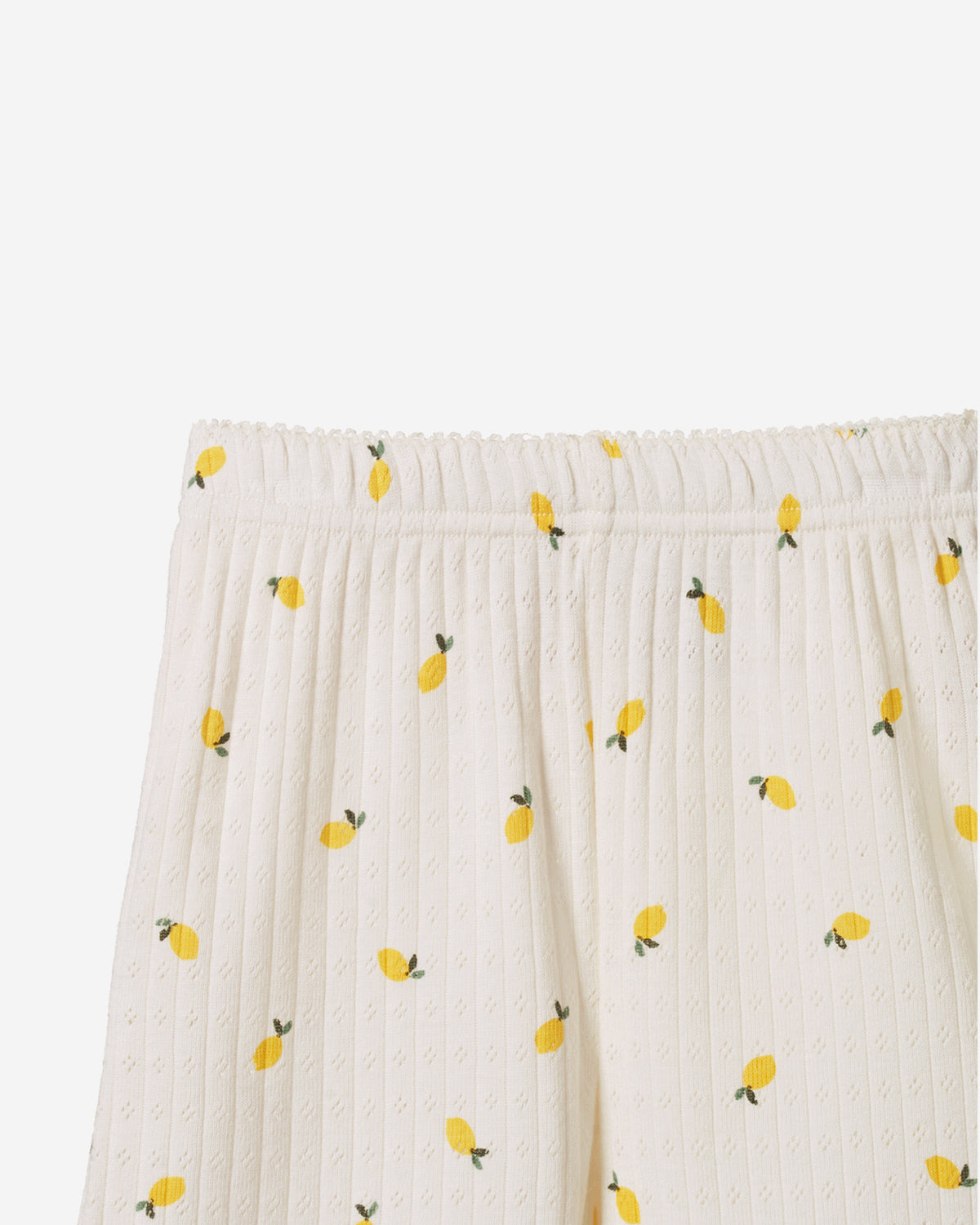 SINGLET PYJAMA SET POINTELLE - LEMON PRINT