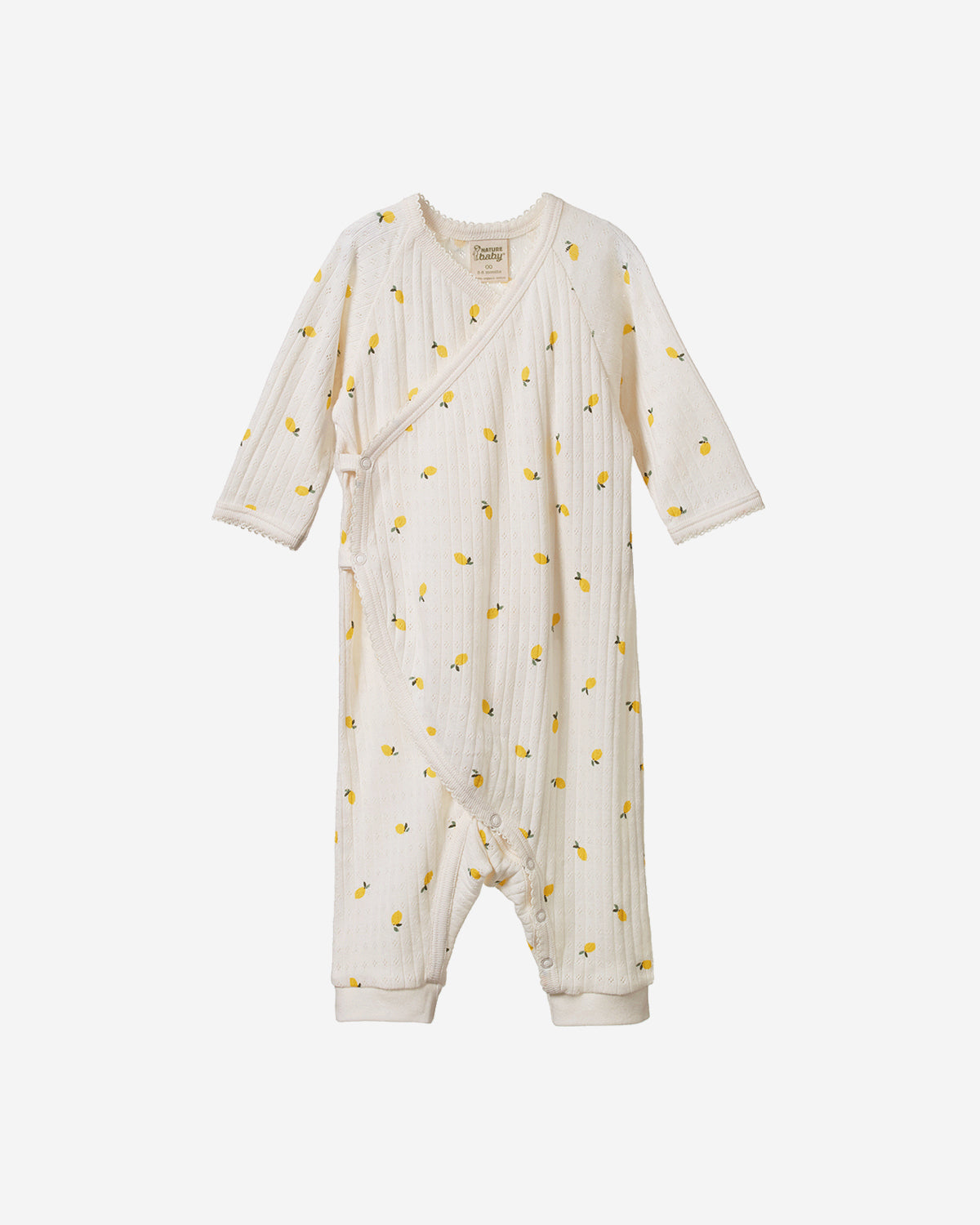 KIMONO STRETCH & GROW POINTELLE - LEMON PRINT