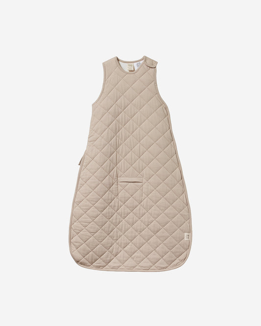 QUILTED COTTON AND MERINO DUVET SLEEPING BAG - FEATHER