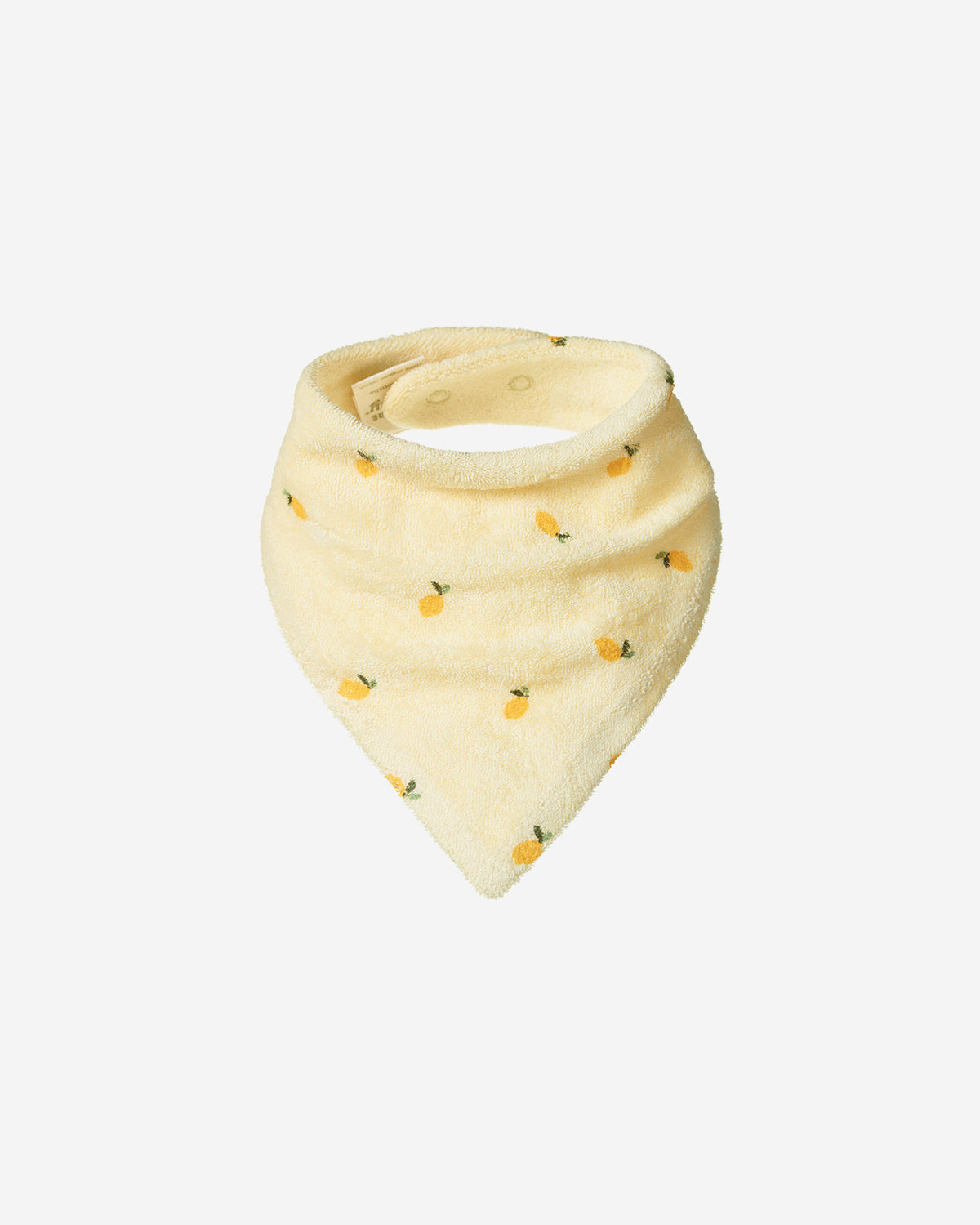 TRIANGLE TERRY BIB - LITTLE LEMON CREAM PRINT