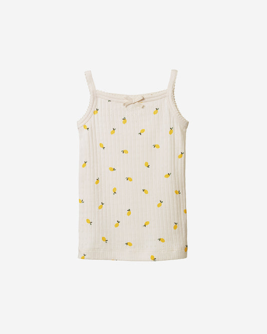 CAMISOLE POINTELLE - LEMON PRINT