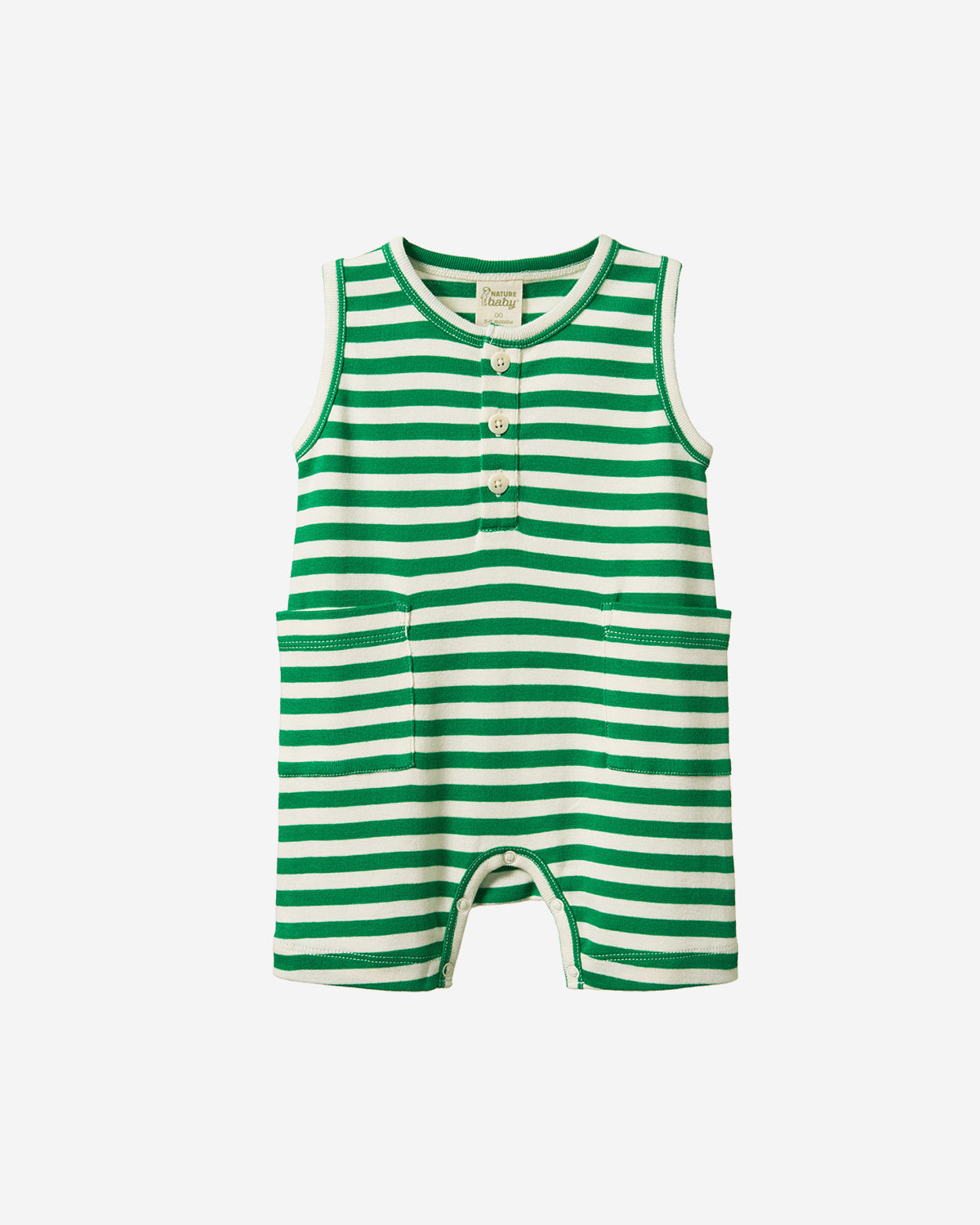 CAMPER SUIT - KELLY GREEN SEA STRIPE