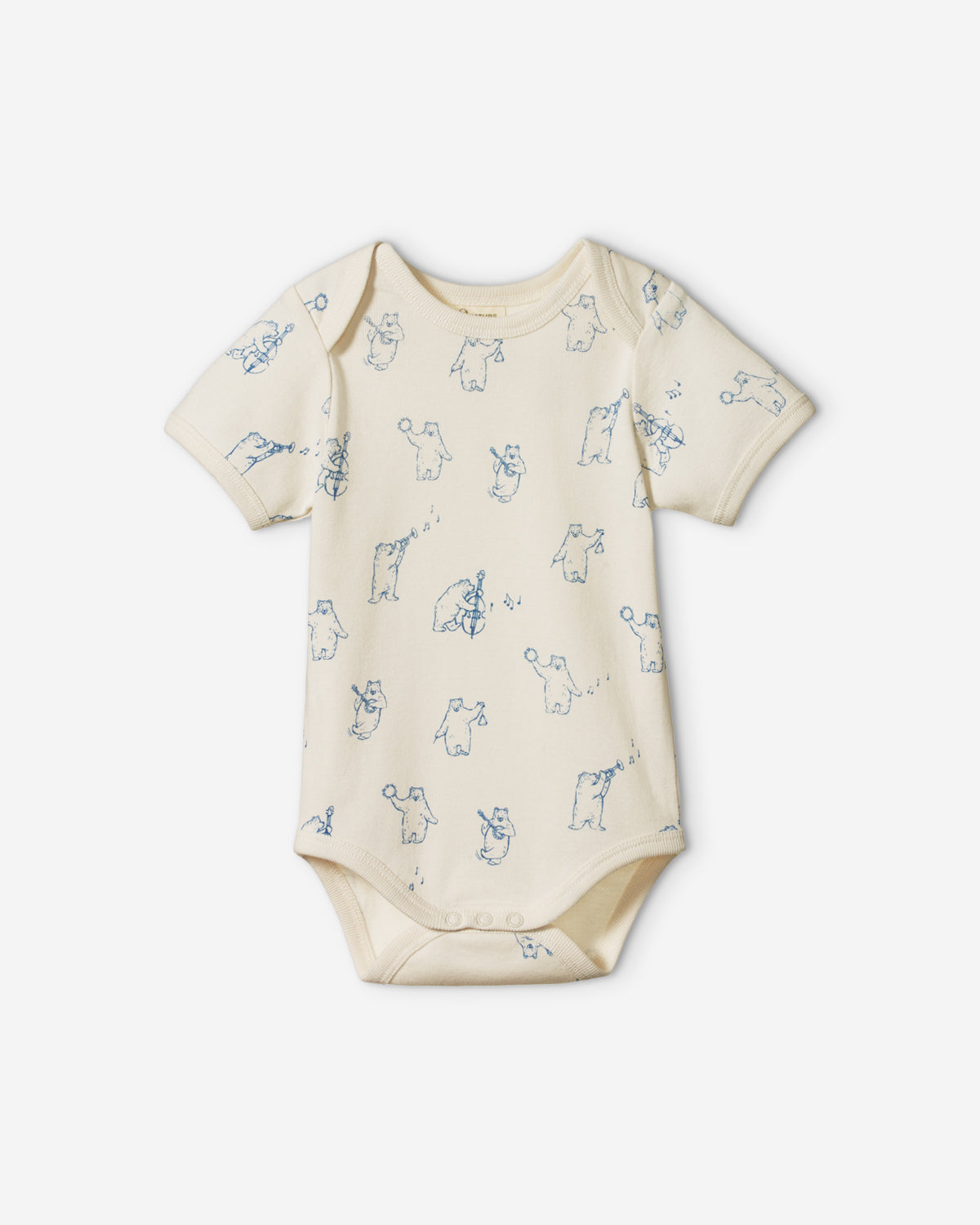 SHORT SLEEVE BODYSUIT - BLUEGRASS BEAR