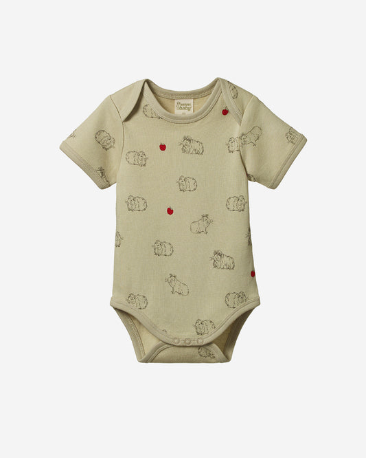 SHORT SLEEVE BODYSUIT - GUINEA PIG GALA PRINT