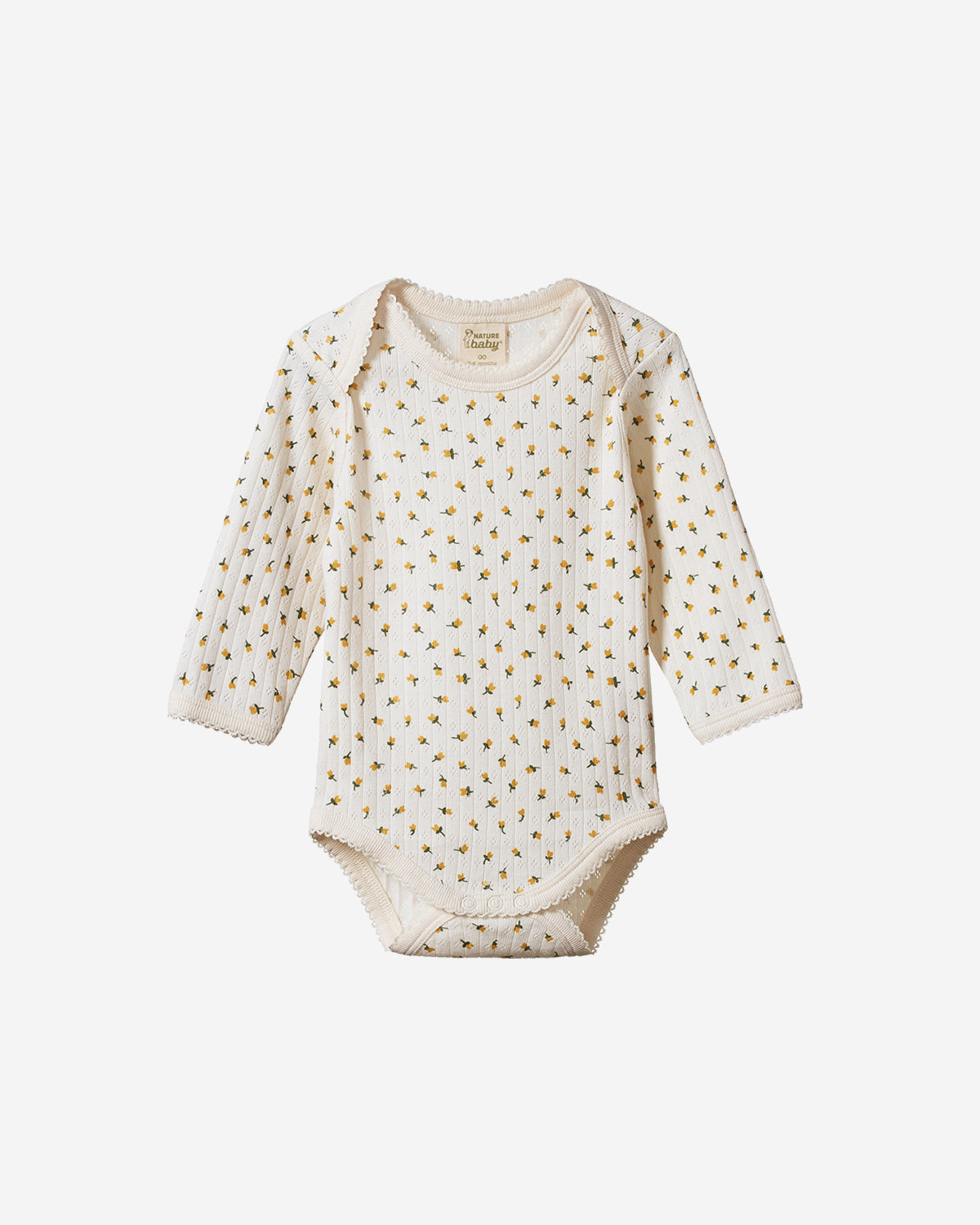 L/S BODYSUIT POINTELLE - TULIP PRINT