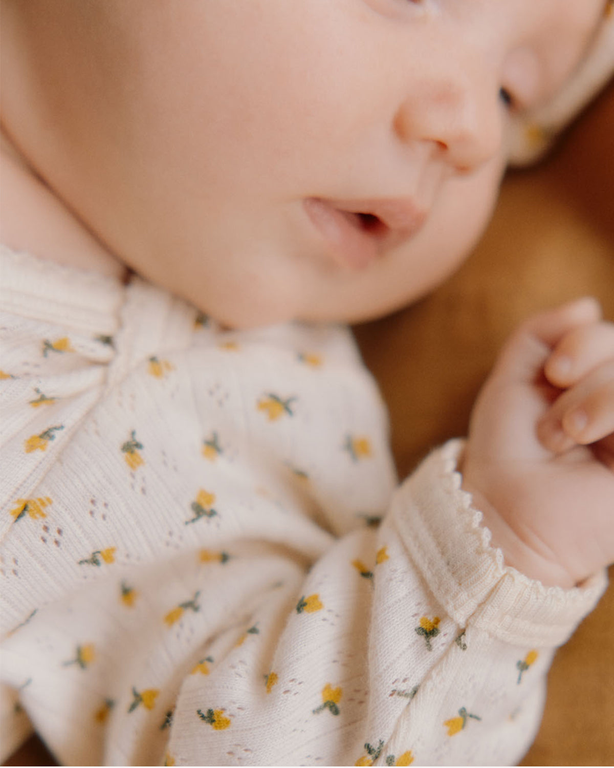 L/S BODYSUIT POINTELLE - TULIP PRINT