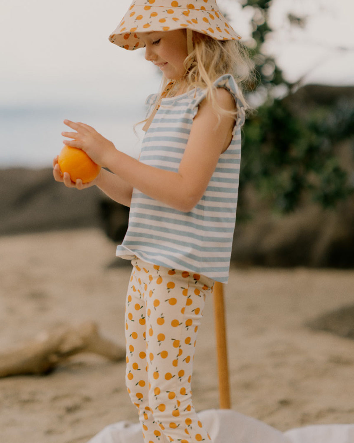 LEGGINGS - ORANGE BLOSSOM PRINT