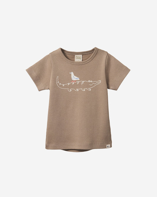 RIVER TEE - CURIOUS CROCODILE PRINT