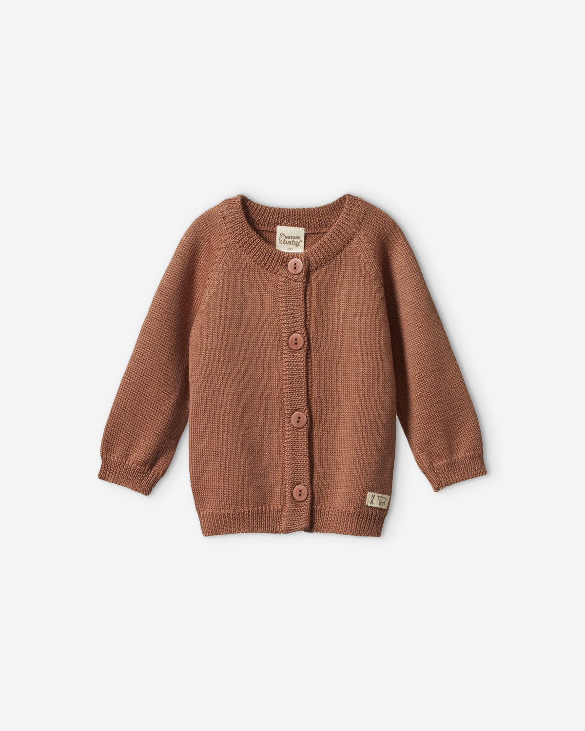 MERINO KNIT CARDIGAN - HAZELNUT