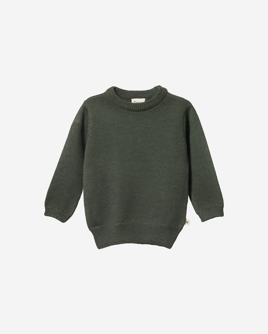 MERINO KNIT PULLOVER - THYME