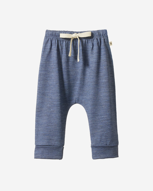 MERINO ESSENTIAL DRAW STRING PANTS - VINTAGE INDIGO MARL