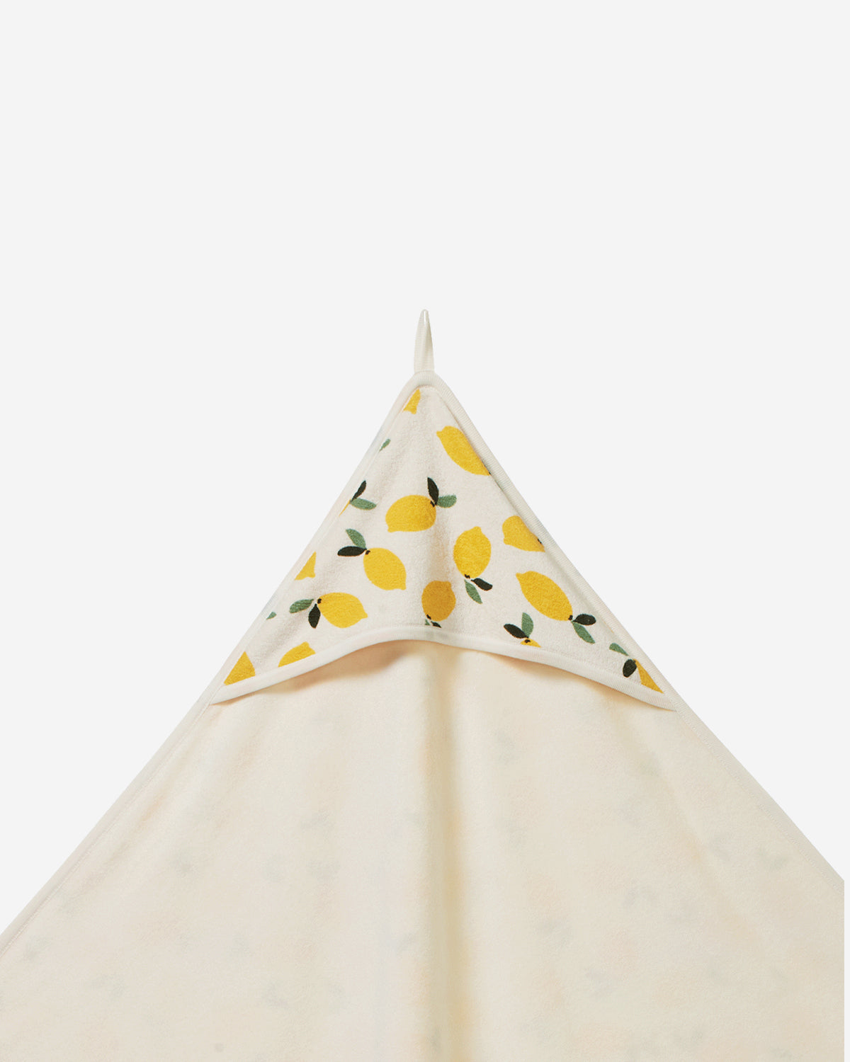 ORGANIC COTTON HOODED TOWEL - LEMON PRINT TERRY