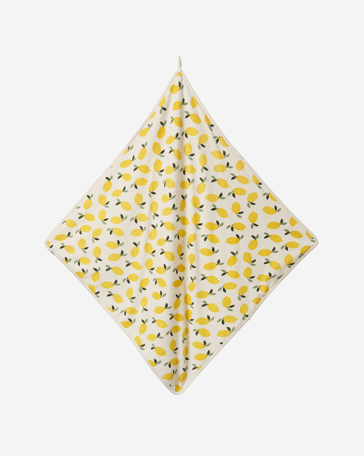 ORGANIC COTTON HOODED TOWEL - LEMON PRINT TERRY