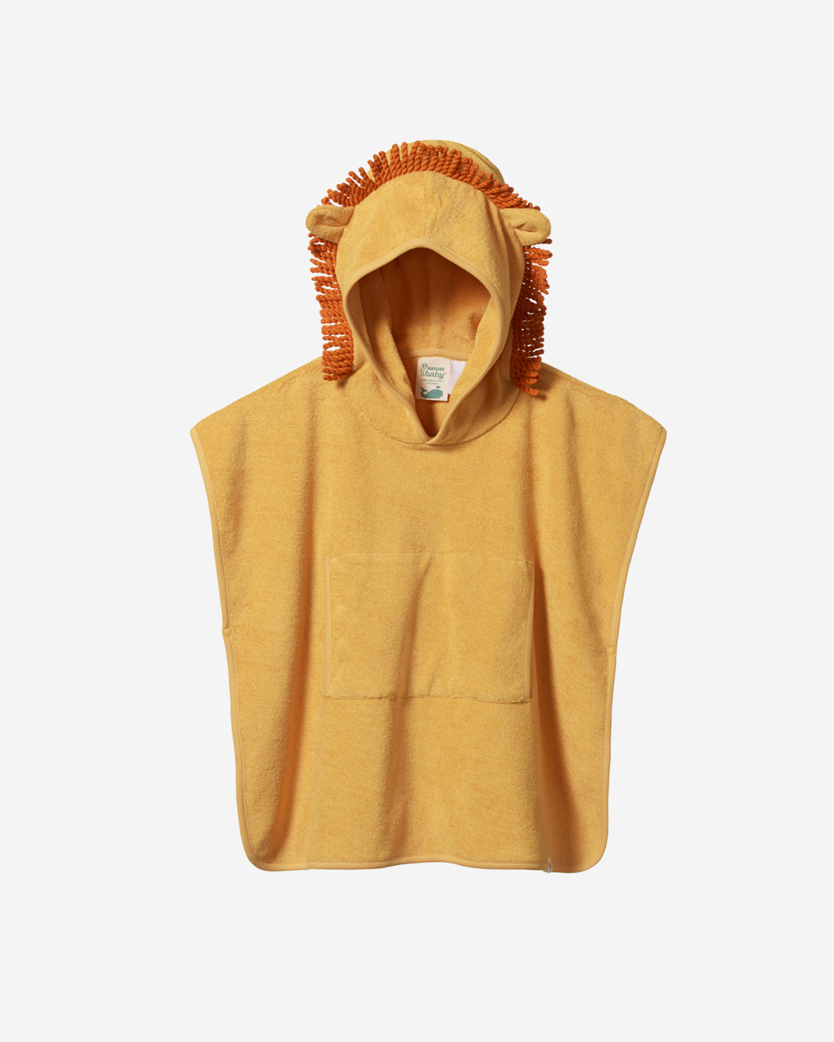 LION HOODED PONCHO - SUNSHINE