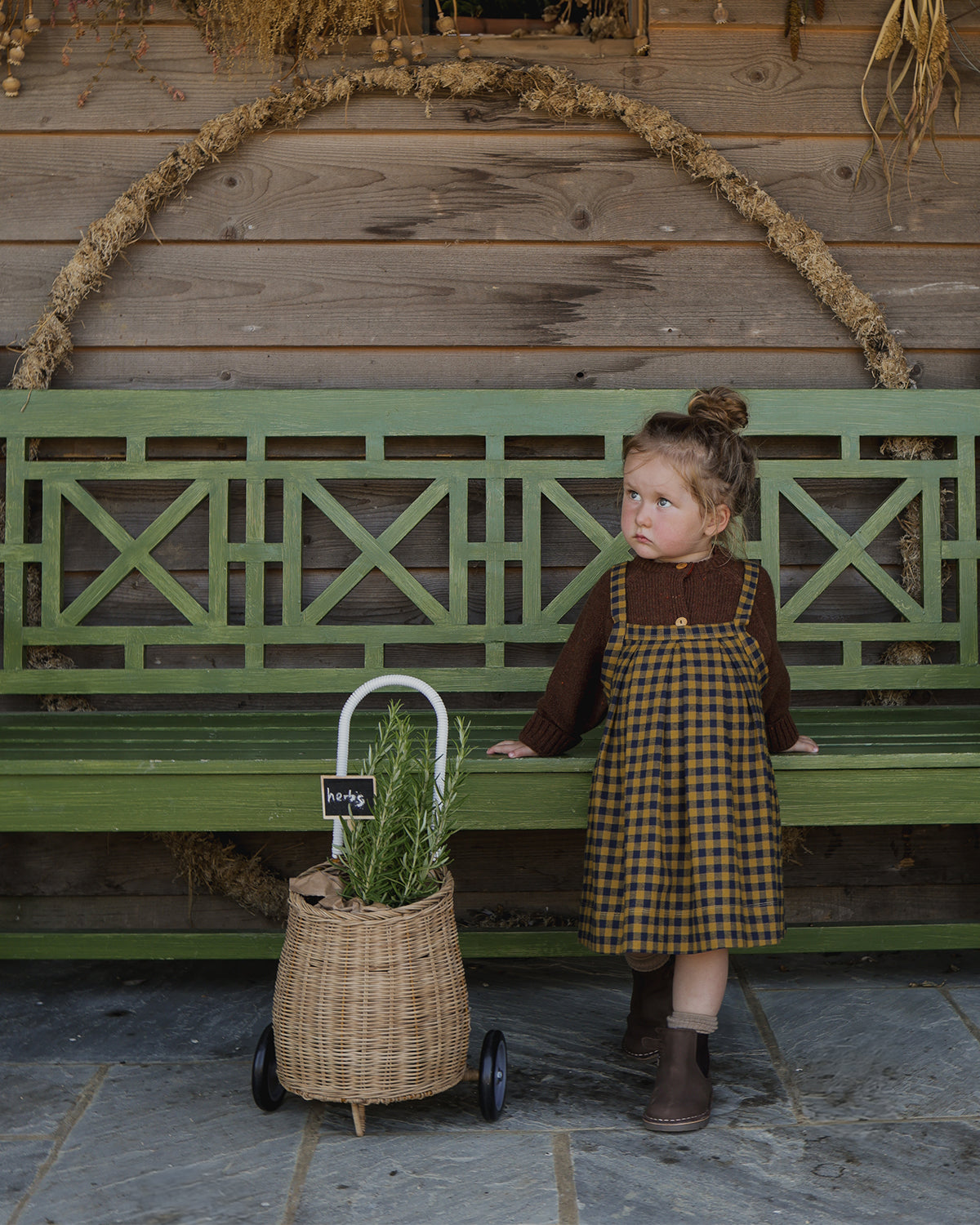 CHESTNUT GINGHAM TRIBE SKIRT